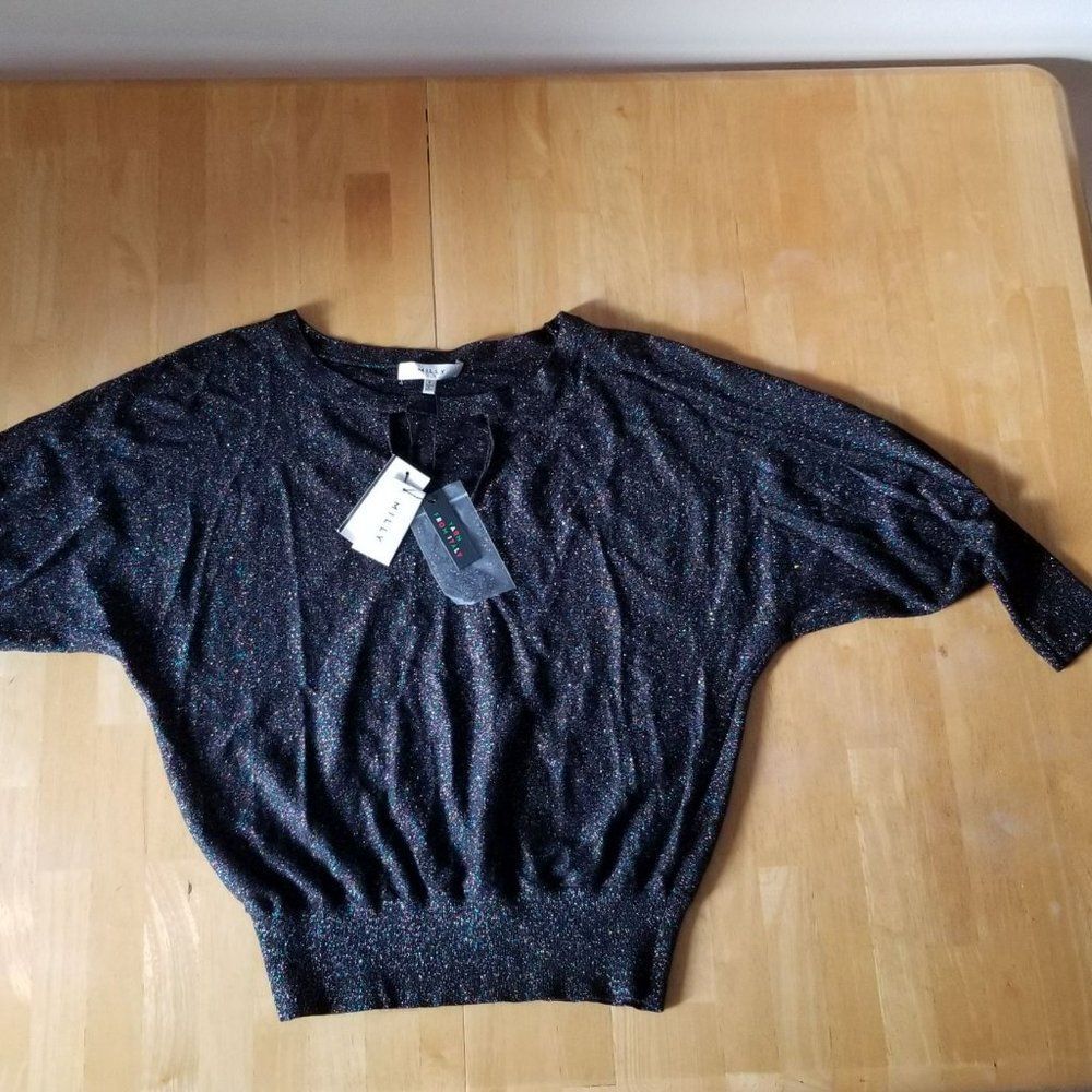 MILLY Italian Shimmer Sparkle Sweater - Picture 4 of 16